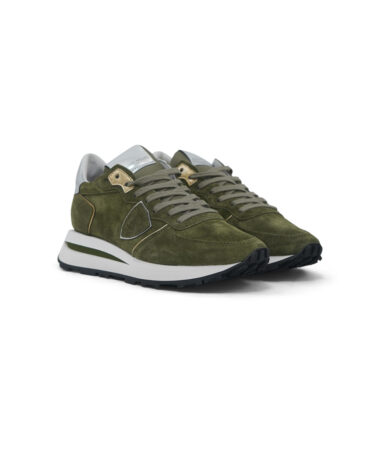 Philippe Model Tropez Haute LOW WOMAN DAIM MILITAIRE 2