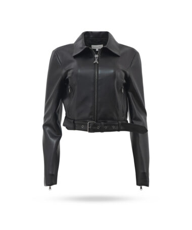 Patrizia Pepe Lederjacke verkurzt schwarz 8O0096 E005 1