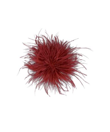 MaryundYve Federn Brosche Burgundy